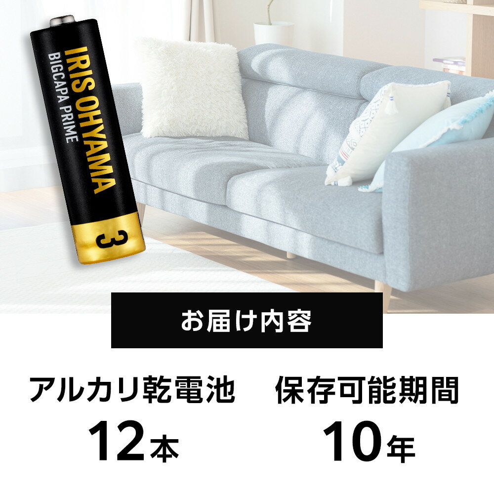 【ふるさと納税】乾電池 BIGCAPA PRIME 単3形 12本 LR6BP/12P 電池 乾電池 アルカリ乾電池 アルカリ電池 でんち アイリスオーヤマ | 新生活