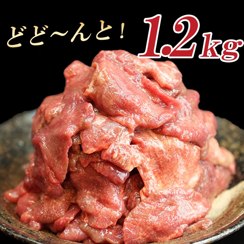 【ふるさと納税】【訳あり】切り落とし牛たん1.2kg 牛タン 牛たん 牛肉 焼肉 BBQ 仙台 宮城 塩仕込み 牛タン塩 送料無料 【04209-0186】