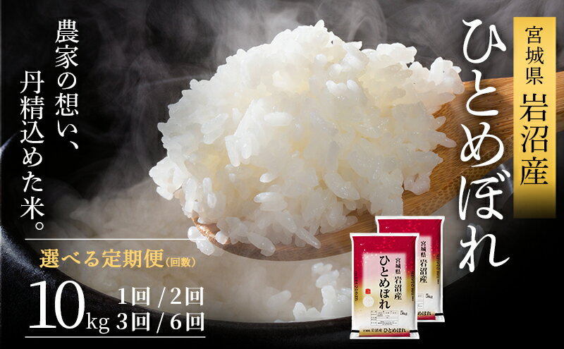 【ふるさと納税】【令和7年産新米/選べる定期便】ひとめぼれ 10kg 米 岩沼産 お米 白米 精米 ブランド米 単一原料米 10キロ こめ コメ おこめ ご飯 ライス 東北 宮城県産 宮城県産ひとめぼれ 宮城米 宮城 宮城県 岩沼市　お届け：2025年10月中旬から順次お届け