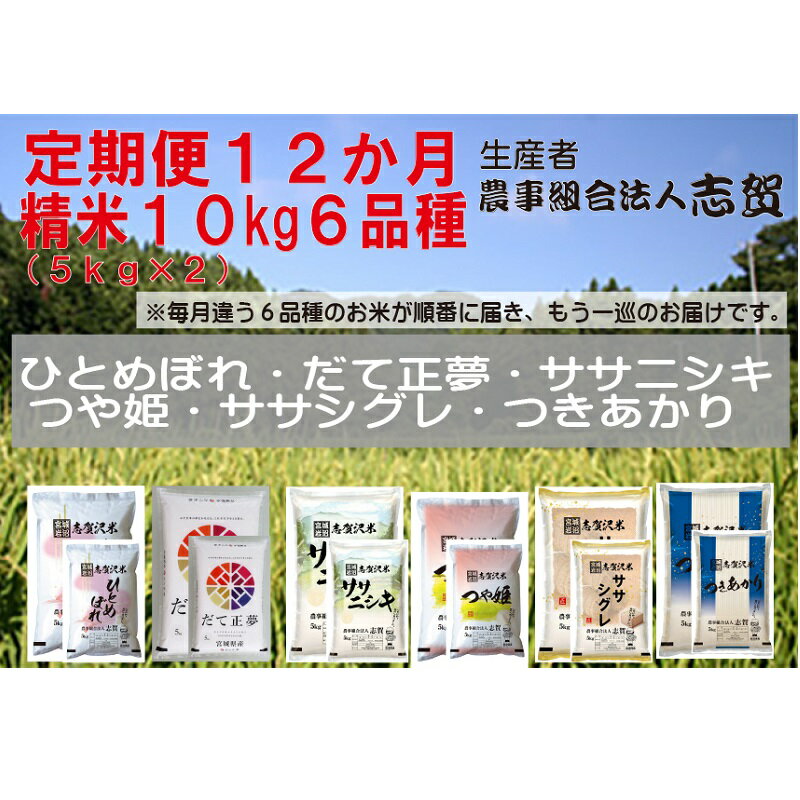 【ふるさと納税】食べ比べ！【12ヶ月定期便】宮城県岩沼市産の