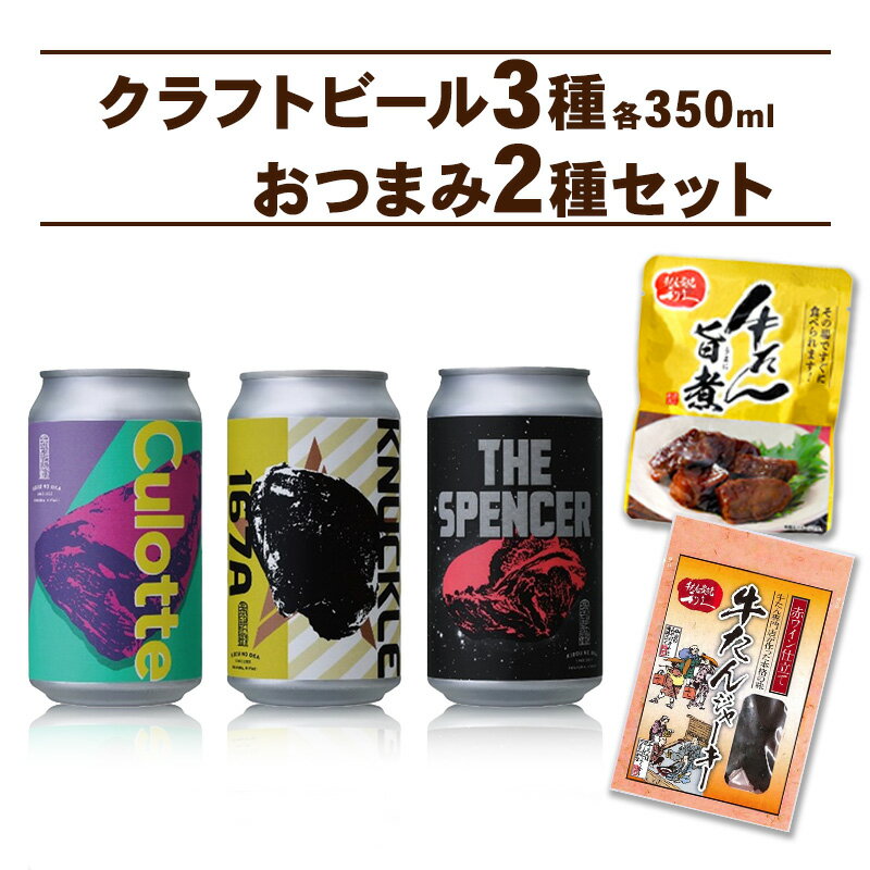 【ふるさと納税】【特別寄附額】 クラフトビール 3種 & おつまみ 2種 飲み比べ セット 利久 ビール 地ビール 牛タン 個包装 贈答 贈答用 贈答品 ギフト...