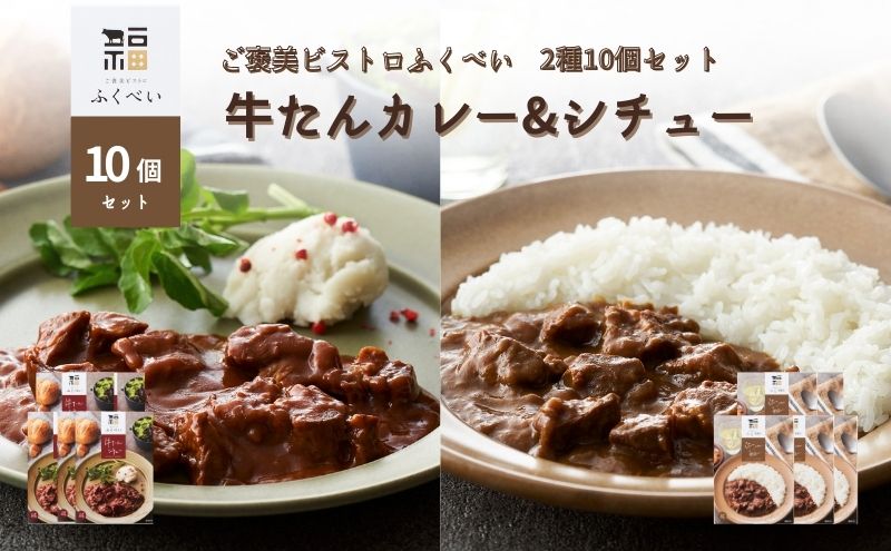 【ふるさと納税】 レトルト 牛たんカレー&シチュー 2種 10個 本格 ビストロ ご褒美 常温 常温保存 カレー シチュー レトルト食品 レトルトカレー レトルトシチュー カレーライス ごはん ギフト 贈答 プレゼント お取り寄せ 簡単 湯煎 簡単調理 牛タン 宮城県 岩沼市 f042111-iwanuma-10001477 宮城県岩沼市 サンプル画像2