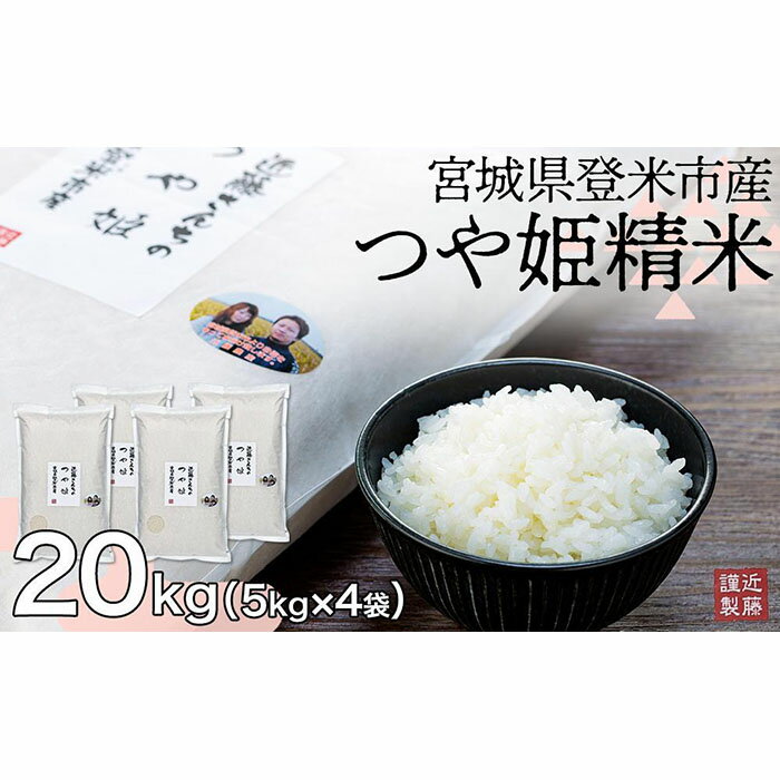 【ふるさと納税】【定期便】宮城県登米市産つや姫精米20kg【5kg×4袋】×6回