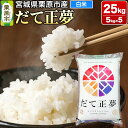 【ふるさと納税】【令和6年産・白米】宮城県栗原市産 だて正夢 25kg (5kg×5袋)