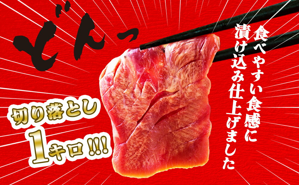 【ふるさと納税】訳あり 牛たん 1kg（500g×2）発送月が選べる 塩味 切落し 規格外 サイズ不揃い 家庭用 切り落とし 切り落し 冷凍 牛タン 小分け バーベキュー 焼肉 BBQ オンラインワンストップ 自治体マイページ