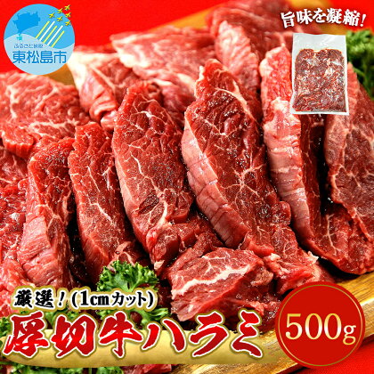 ハラミ 厚切 味付き 牛ハラミ 500g 冷凍 牛肉 味付 焼肉 バーベキュー BBQ 宮城県 東松島