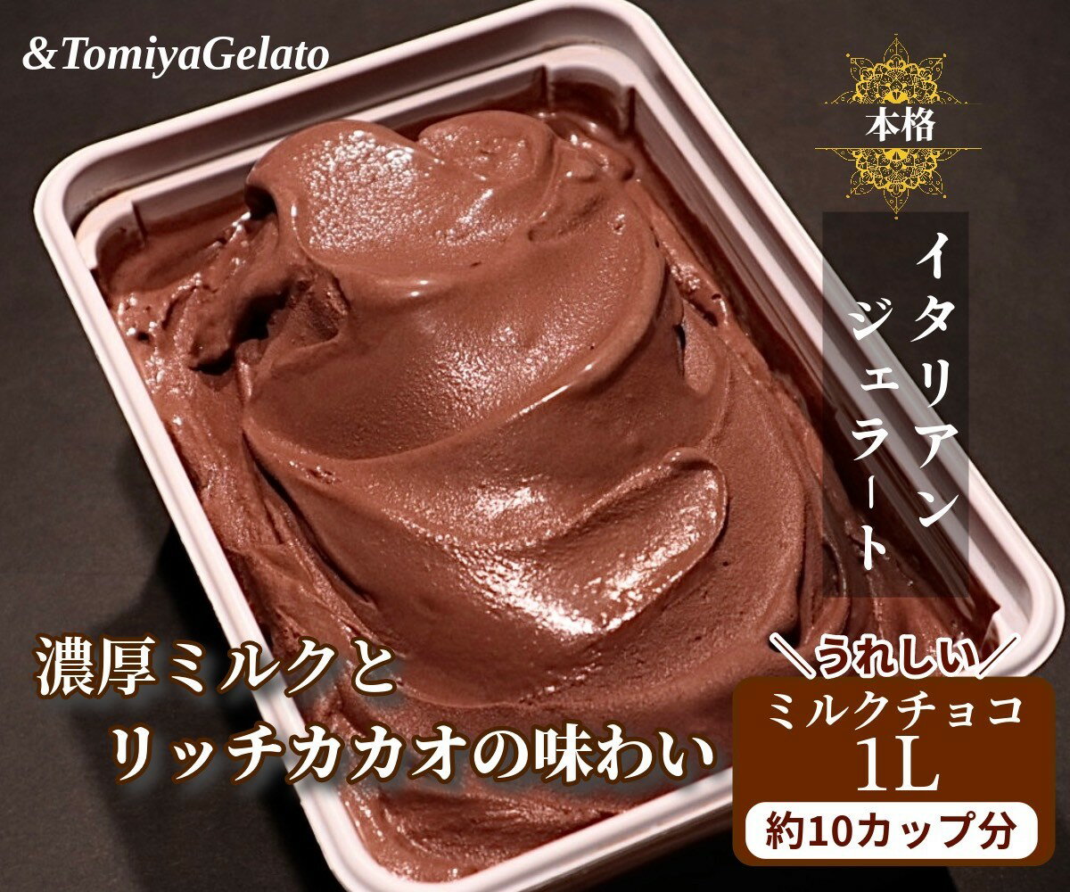 10位! 口コミ数「0件」評価「0」[＆とみやジェラート] ミルクチョコ 1000ml ｜アイス スイーツ 仙台 富谷 とみやど 牧場 アイスクリーム デザート イタリアンジェ･･･ 