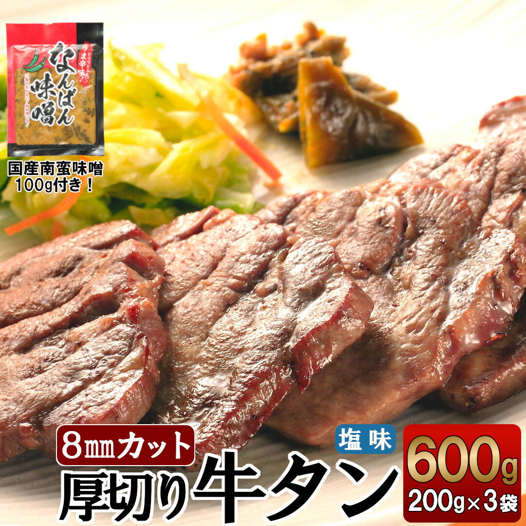 【ふるさと納税】牛タン 厚切り タン塩 タン肉 塩牛タン 仙