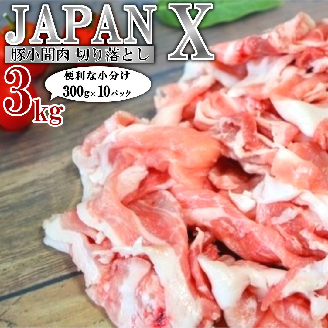 【ふるさと納税】豚肉 小分け 切り落し JAPAN X 豚小間切り落とし 3kg ぶたにく ブランド豚 切落し 薄...