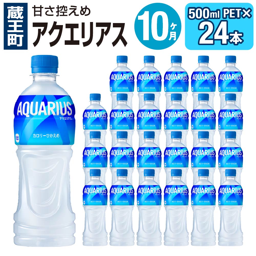 8位! 口コミ数「0件」評価「0」【10ヶ月連続お届け】アクエリアス 500mlPET×24本　【04301-0042】