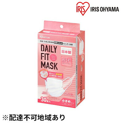 国産マスク小さめ30枚入り×3箱 デイリーフィットマスク ナノエアーフィルタープラス [雑貨 日用品 感染予防]