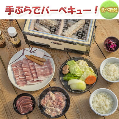 【ふるさと納税】バーベキュー セット もちぶたを堪能できる 手ぶらバーベキュー 2名様分 食べ放題 食事券 体験チケット チケット もちぶた 和豚 もち豚 豚肉 ポーク お肉 肉 豚 精肉 焼き肉 焼肉 アウトドア キャンプ バーベキュー 宮城　【大河原町】