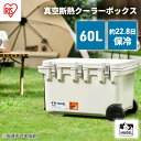 【ふるさと納税】HUGEL 真空断熱クーラーボックス 60L VITC-60 ホワイトアッシュ 大型 真空断熱 HUGEL アイリスオーヤマ 高保冷 クーラーB...