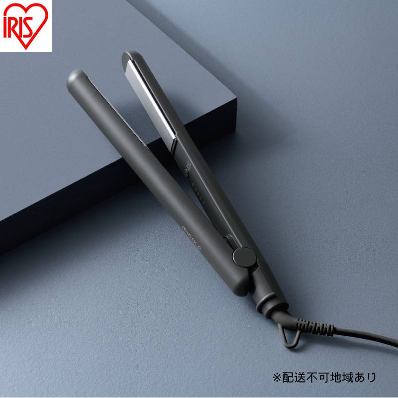ストレートアイロン HIR-MS102-H ダークグレー ヘアアイロン ストレート 軽量 ストレートアイロン コンパクト 海外対応 セラミックコーティング ヘアーアイロン 5段階温度調節 スリム ヘアケア プレゼント ギフト MiCORA ミコラ アイリスオーヤマ