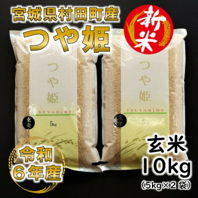 令和5年産 つや姫 玄米10kg(5kg×2) 宮城県産【1241456】