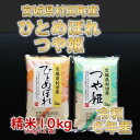 【ふるさと納税】令和6年産 ひとめぼれ・つや姫 精米10kg(5kg×2) 食べ比べ 宮城県村田町産【1241457】