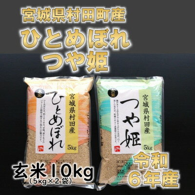 24位! 口コミ数「0件」評価「0」令和5年産 玄米10kg(5kg×2) ひとめぼれ・つや姫 食べ比べ 宮城県村田町産【1241458】