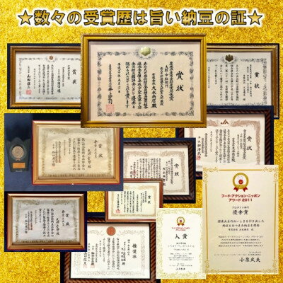 【ふるさと納税】【全国納豆鑑評会受賞】3年連続受賞納豆セット(大粒蔵政5個・永太郎納豆5個)【配送不可地域：離島】【1277553】