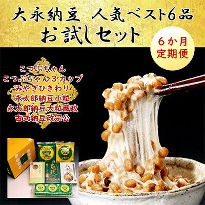 【ふるさと納税】2022年6月発送開始『定期便』【全国納豆鑑評会受賞】人気ベスト6お試しセット 全6回【5057874】のサムネイル