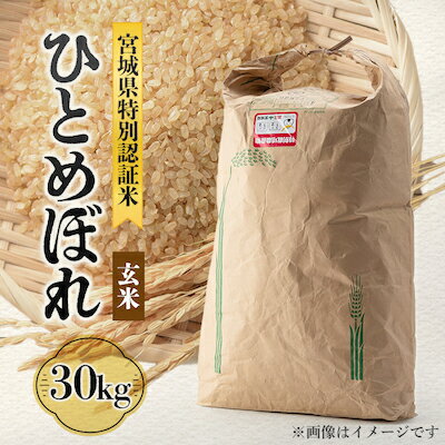 2位! 口コミ数「1件」評価「5」宮城県川崎町産 ひとめぼれ(玄米)30kg【1080298】