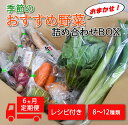 【ふるさと納税】季節のおすすめ野菜おまかせ詰め合わせ6ヵ月定期便 8種〜12種類 野菜セット 送料無料|野菜 まとめ買い おまかせ 詰め合わせ 直送 バーベキュ...
