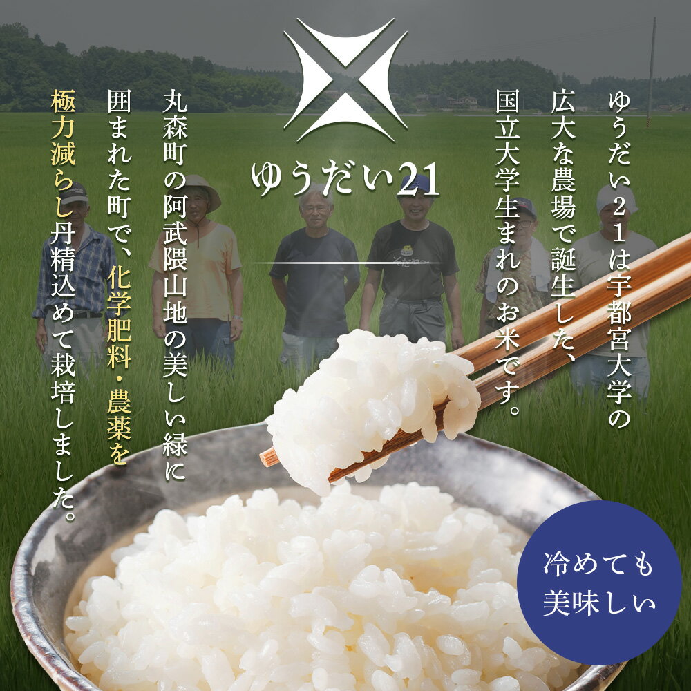 【ふるさと納税】令和7年産 宮城県丸森町産 ゆうだい21 精米10kg (5kg×2個) | ふるさと納税 宮城県 丸森 米 精米 白米 10kg 5kg×2 ゆうだい21 数量限定 宇都宮大学 減農薬 減化学肥料 お取り寄せ ワンストップ マイページ　丸森町ブランド米研究会 丸森町【52002】