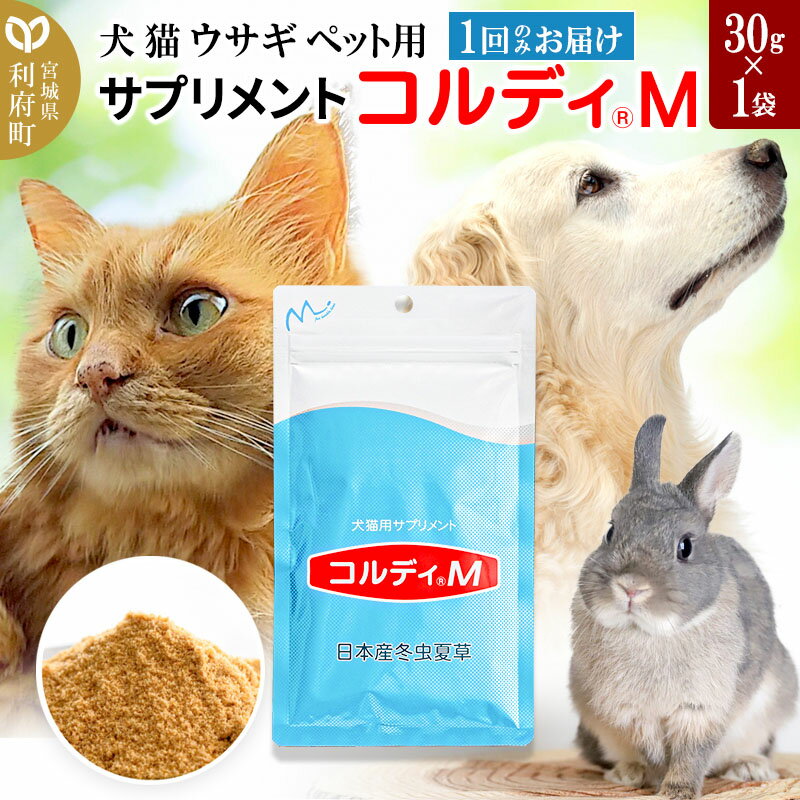 8位! 口コミ数「0件」評価「0」犬 猫 ウサギ いつものエサにプラス！ペット用サプリメント(コルディM) 30g×1袋 冬虫夏草 パウダー 粉末