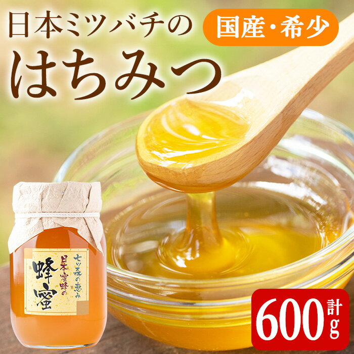 七ツ森の恵 日本ミツバチのはちみつ 600g ハチミツ 蜂蜜 日本蜜蜂 国産 日本ミツバチ 百花蜜ta200
