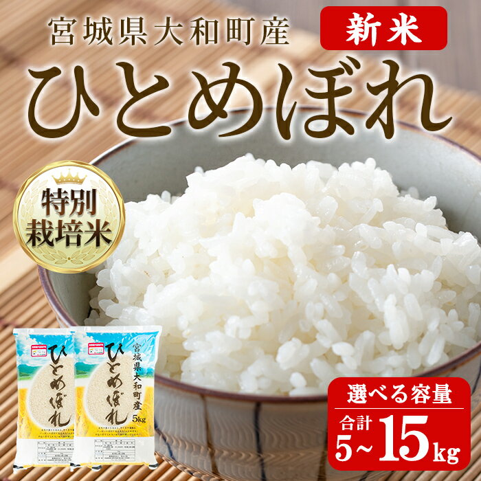 [令和7年産 新米] 特別栽培米 ひとめぼれ 5kg〜15kg 選べる容量 お米 おこめ 米 コメ 白米 ご飯 ごはん おにぎり お弁当 5kg 10kg 15kg [農事組合法人若木の里]ta530・ta531・ta532