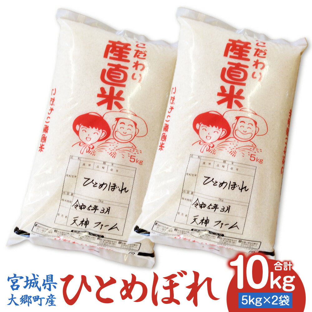 【ふるさと納税】[宮城県大郷町産] 令和5年産 ひとめぼれ 10kg(5kg×2袋)｜2023年 白米 精米 白飯 新米 [0136]