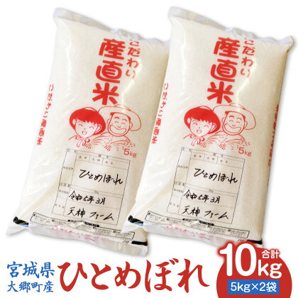 [宮城県大郷町産] 令和5年産 ひとめぼれ 10kg(5kg×2袋)｜2023年 白米 精米 白飯 新米 [0136]