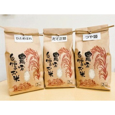 9位! 口コミ数「0件」評価「0」大衡産お米食べ比べセット(ひとめぼれ、だて正夢、つや姫)計6kg【1684018】