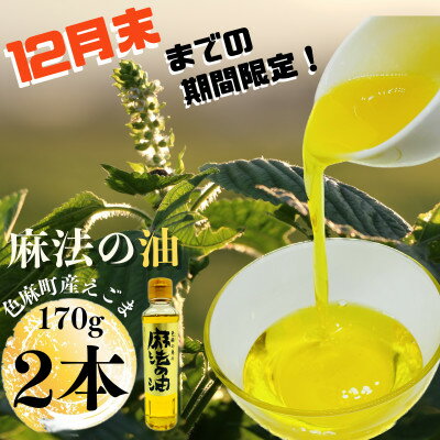 【ふるさと納税】【12月末までの期間限定】えごま油170g×2本セット【1355774】