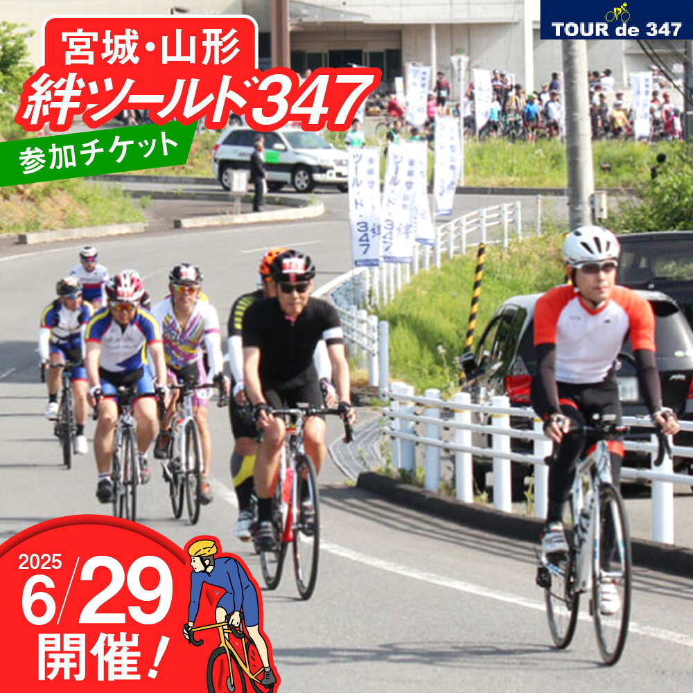 【6/29開催】宮城 山形「絆」ツール・ド・347 2025 参加チケット1名様分 ｜ 加美町観光まちづくり協会 ｜ 宮城県 加美町 チケット 参加券 体験 イベント 自転車 サイクリング サイクルイベント ツールド ツール・ド ロードレース
