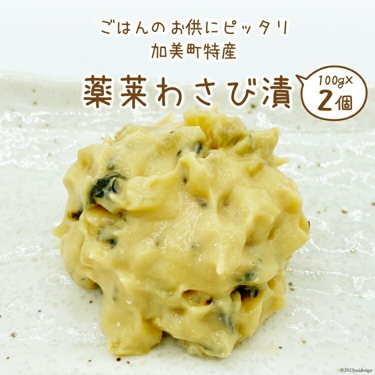 【ふるさと納税】ごはんのお供にピッタリ 加美町特産 薬莱わさび漬 100g×2個 [やくらい土産センター 宮城県 加美町 44581303] 1