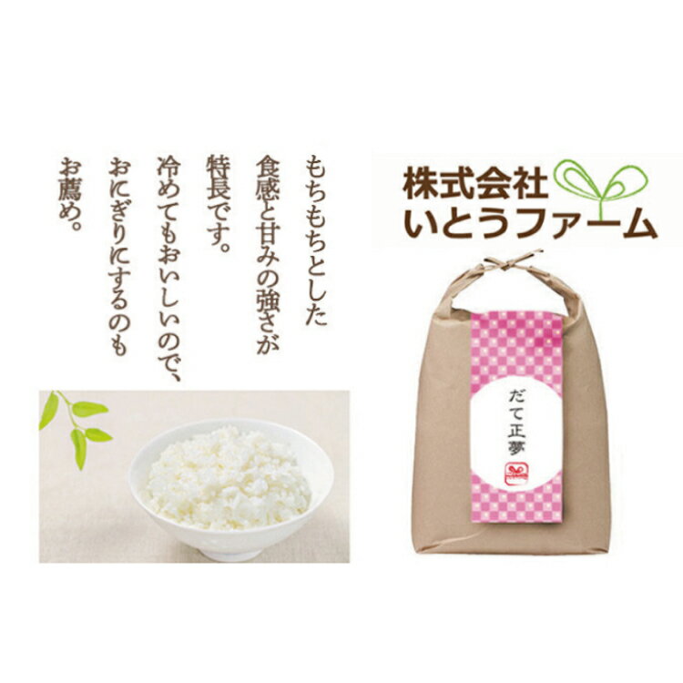 米 お米 こめ 白米 ご飯 ライス 産地直送 数量限定 ブランド米 銘柄米 涌谷町産　【ふるさと納税】≪新米予約≫ いとうファームの 令和8年産 だて正夢 5kg 10kg 15kg 20kg | 米 お米 こめ 白米 ご飯 ライス つやひめ 産地直送 数量限定 ブランド米 銘柄米 送料無料 ※2026年11月より順次発送予定