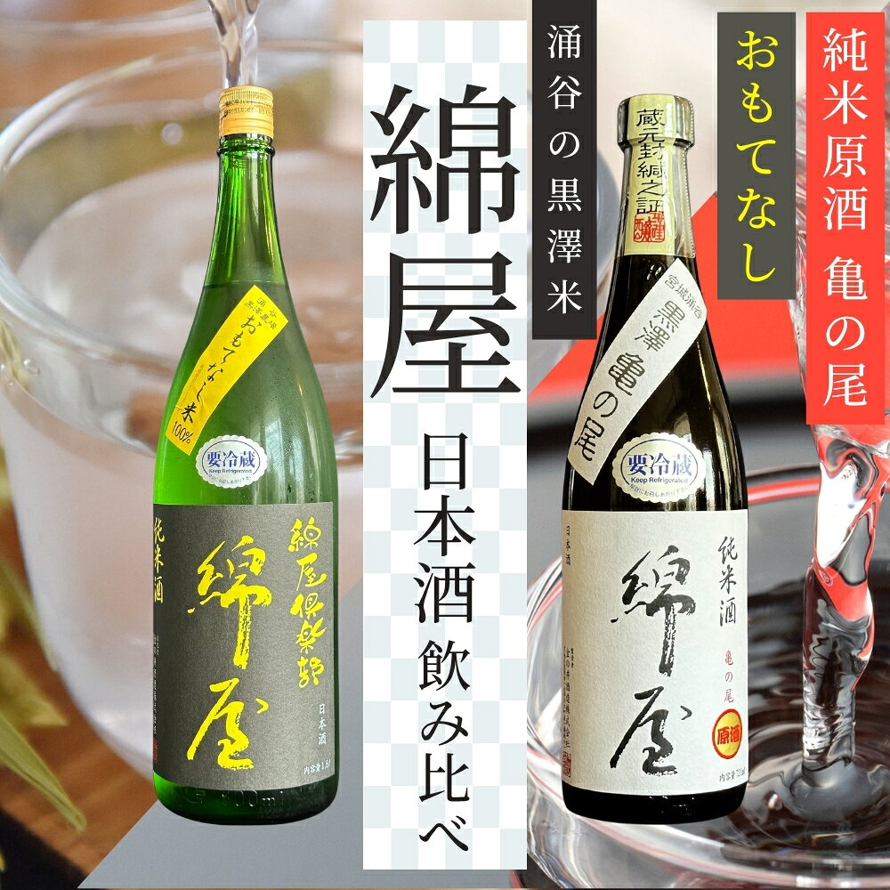 錦屋倶楽部 純米酒 おもてなし 720ml 純米原酒 亀の尾 720ml 2本セット|※離島への配送不可 宮城 食前酒 吟醸 純米酒 自然農法 黒澤 贈り物 酒 ギフト 黒澤米 お酒 晩酌 さけ 晩酌 sake 純米 酒蔵 SAKE 酒造