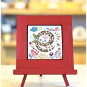 【ふるさと納税】スペインタイル 干支絵タイル 10cm×10cm 木製フレーム・イーゼル付き【巳】【1583102】