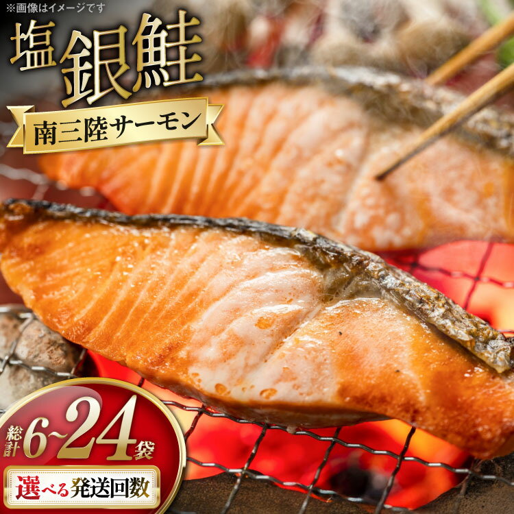 [選べる発送回数] 定期便 塩銀鮭パック 3切×2袋 [たみこの海パック 宮城県 南三陸町 m304amh560088] 鮭 切り身 サーモン 銀鮭 塩銀鮭 シャケ 切身 さけ サケ 国産 小分け 個包装 冷凍 3回 6回 12回