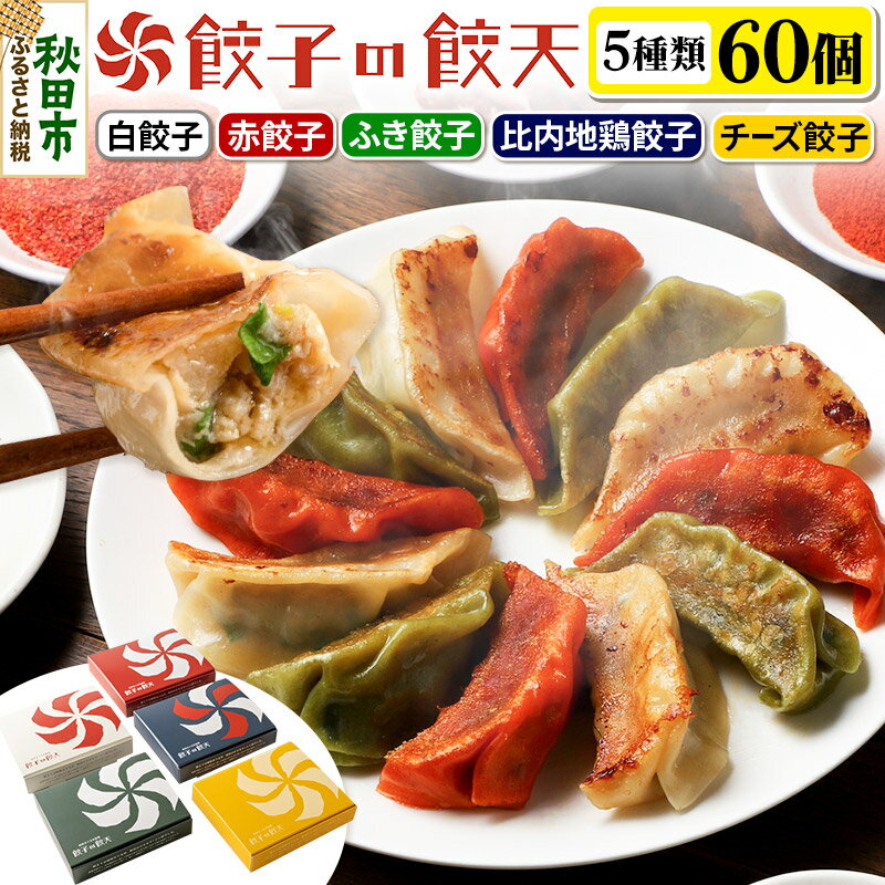 年間100万個完売![5種餃子60個詰合せ]餃子の餃天