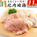26位! 口コミ数「1件」評価「5」鶏肉 秋田県産 比内地鶏まるごと1羽分 約1.1kg もも むね ささみ