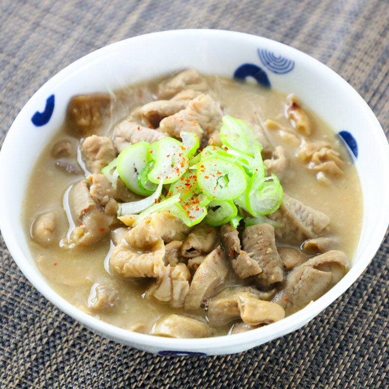 【ふるさと納税】豚肉 東北産豚モツ煮込み(みそ味) 300g まとめて5パック 惣菜 秋田味噌使用