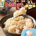 【ふるさと納税】《令和7年産 新米先行受付》 米 あきたこまち 30kg(5kg×6袋) 【玄米】 秋田県産