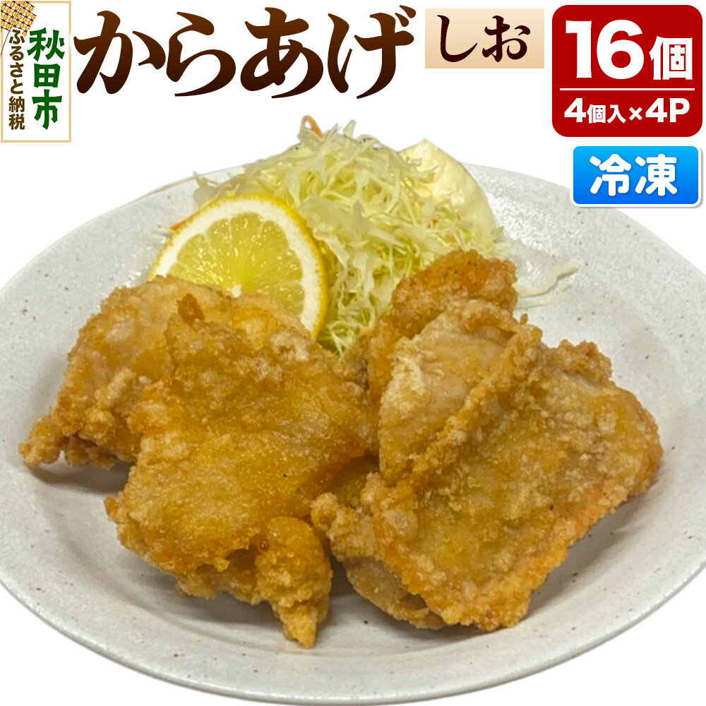 【ふるさと納税】からあげ しお 4個入×4パック 唐揚げ 総菜 おかず つまみ 鶏肉