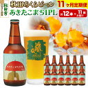 【ふるさと納税】《定期便11ヶ月》【秋田の地ビール】秋田あくらビール あきたこまちIPL 12本セット(330ml×計12本)