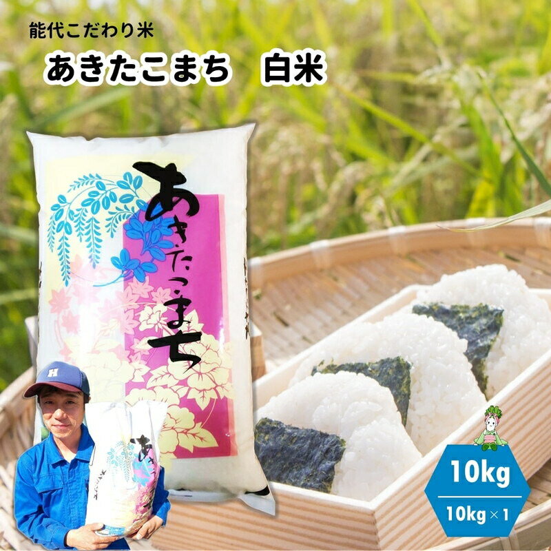 【白米】秋田県産 あきたこまち 10kg ごはんソムリエが選ぶ 能代こだわり米 令和5年産　【 ブランド米 あっさり モチモチ 】　お届け：入金確認後、2週間～1か月程度でお届けします。