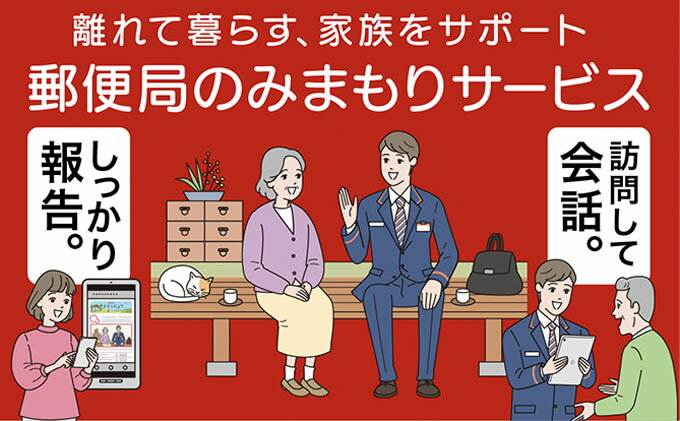 【ふるさと納税】みまもり訪問サービス（3か月） 月1回訪問 生活状況確認 結果報告 遠方 実家 両親 祖父母 見守りサービス