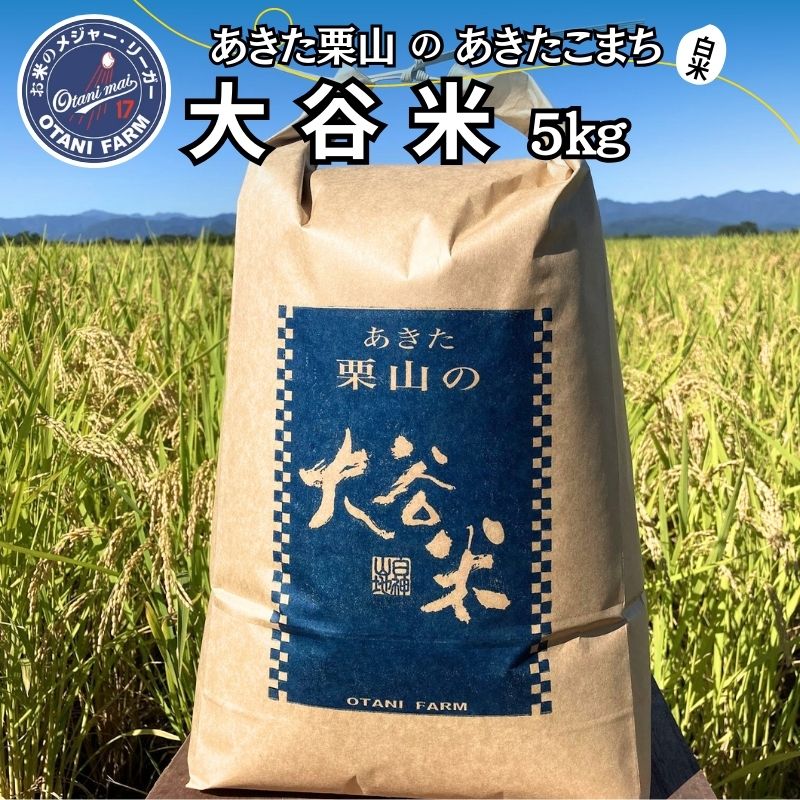 【ふるさと納税】新米 精米 令和6年産 あきた栗山 大谷米 あきたこまち 5kg 秋田県産 あきたこまち オータニファーム　お届け：ご入金確認後、2週間～1か月程度でお届けします。のサムネイル
