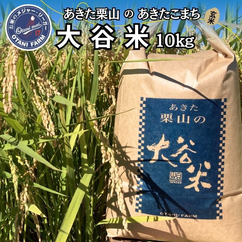 【ふるさと納税】新米 玄米 令和6年産 あきた栗山 大谷米 あきたこまち 10kg 秋田県産 あきたこまち オータニファーム　お届け：ご入金確認後、2週間～1か月程度でお届けします。のサムネイル