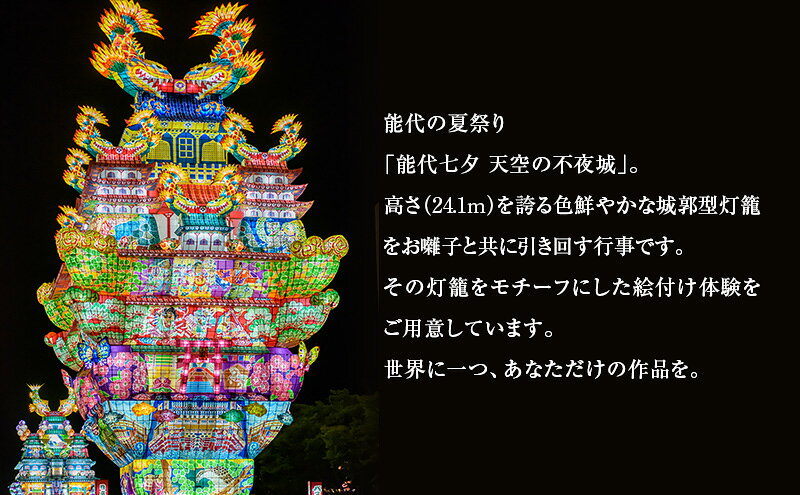 【ふるさと納税】《世界に一つだけ》能代七夕「天空の不夜城」アートフレーム 絵付け体験チケット インテリア 新築 引っ越し 記念 チケット 体験 チケット f052027-noshiro-10001974 秋田県能代市 サンプル画像2